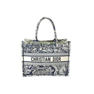 Christian Dior Book Tote Bag Reverse Toile de Jouy Embroidery